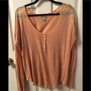 Long Sleeved Henley Shirt
